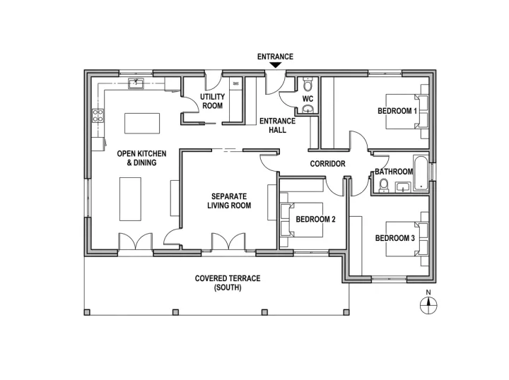 Floor plan, programme given, Nuit N, run 1